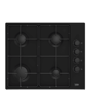 beko black gas hob 60cm