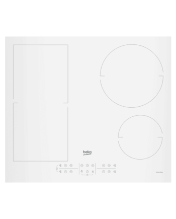 beko 4 zone induction hob white