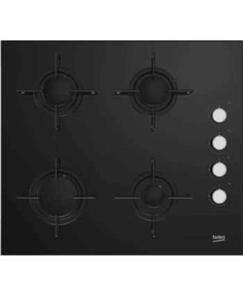 beko 4 burner gas hob black glass