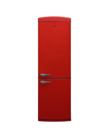 avg red retro fridge freezer