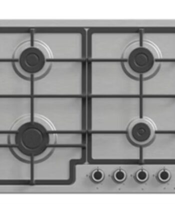 Bravo Built-In Gas Hob 60cm – 4 Burners, Cast Iron Pan Support, Inox Finish