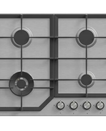 Built-In Gas Hob 60cm with Gas Burner – 4 Burners, Inox Finish
