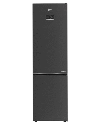 Beko Fridge Freezer 355L, No Frost Dark Inox, Bottom Freezer, 5-Year Warranty