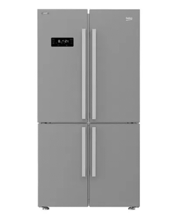 Beko Fridge Freezer 572L, French American Style, No Frost Inox, 5-Year Warranty