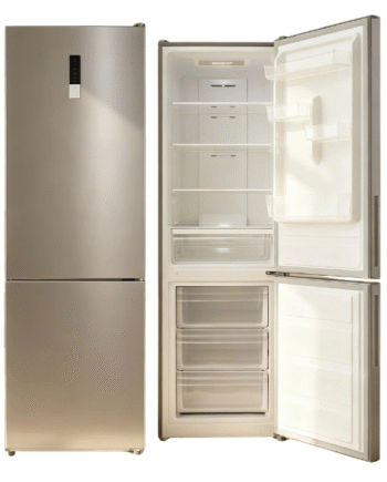 AVG No‑Frost Combi Fridge Freezer, 247L + 83L, Class E, Inox