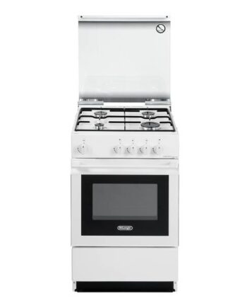 De’Longhi 50×50 Gas Cooker 4 Burners with Gas Oven, White