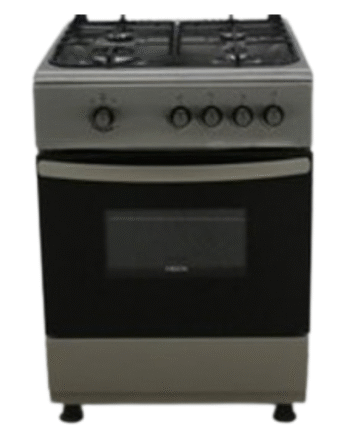 Fiesta Gas Cooker 60cm Inox, 4 Burners, Freestanding, 64L Oven