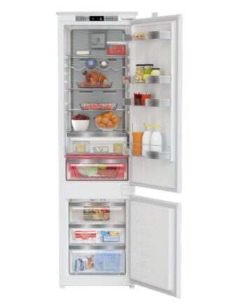 Built‑In Fridge Freezer 193.5cm, Duo‑Cooling No Frost, Class E, Inox