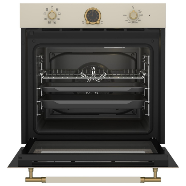 Beko Built‑In Oven 72L, Rustic Cream, Multifunction, Class A