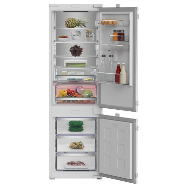 Beko 270L Built‑In Fridge Freezer, No Frost, HarvestFresh™, Inverter Compressor