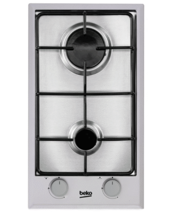 Beko 30cm Gas Hob, 2 Burners, Stainless Steel, Built‑In
