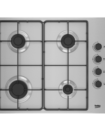 Beko 60cm Gas Hob, 4 Burners, High‑Efficiency, Inox