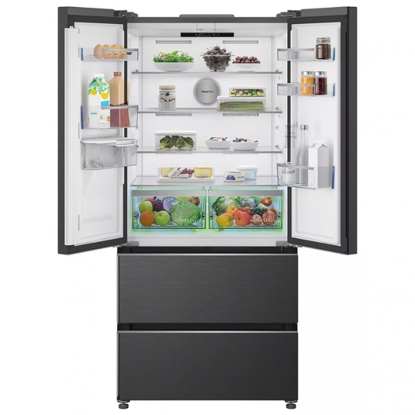 Beko American Style Fridge Freezer 510L, Dark Inox