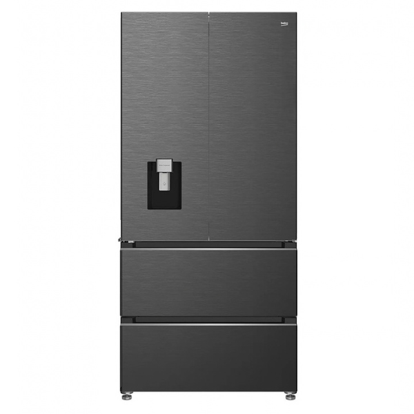 Beko American Style Fridge Freezer 510L, Dark Inox